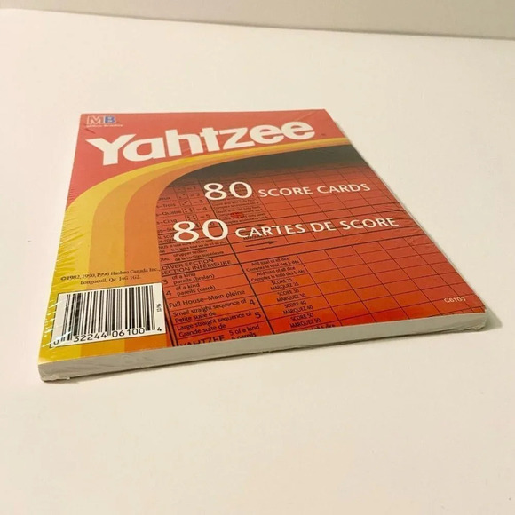 Vintage 1996 Yahtzee Score Cards 80  Sheets Milton Bradley Sealed - Picture 6 of 6